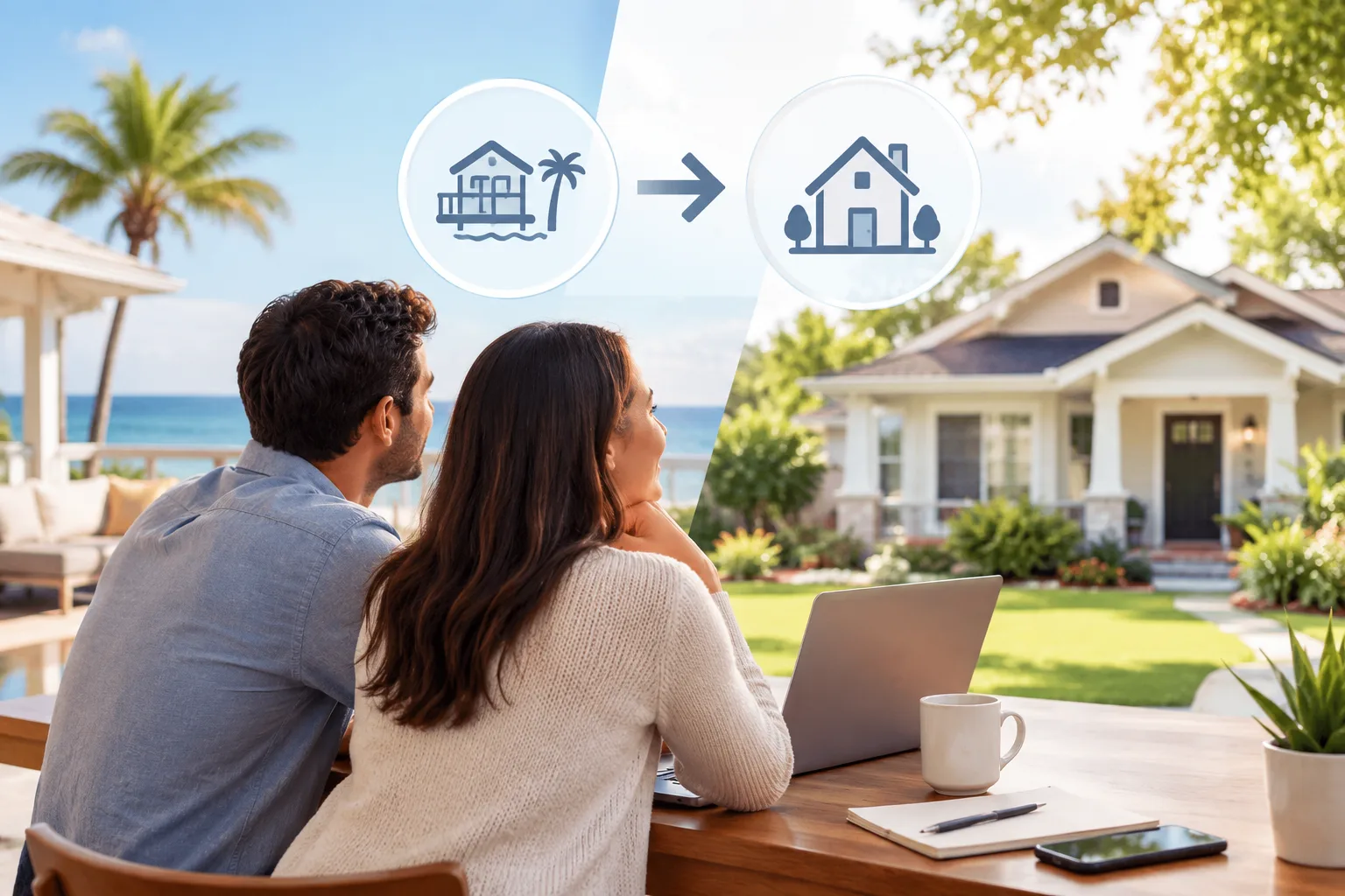 Couple planning to convert a second home into their primary residence